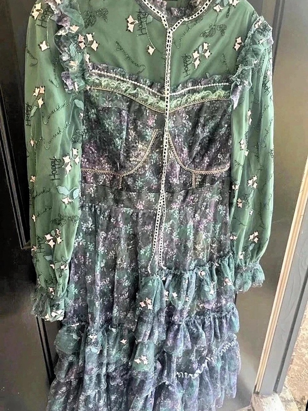 Catchall Floral Dress in Green & Purple New